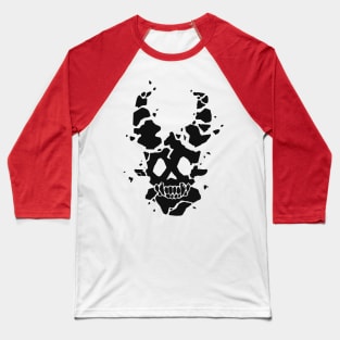 Exploding Demon - Printed on Back Baseball T-Shirt